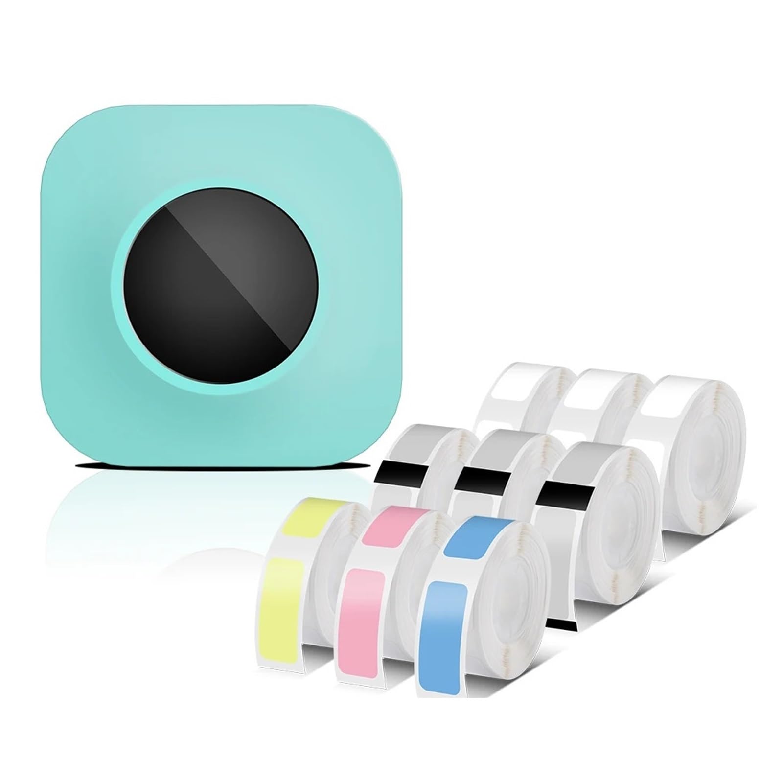 Stampante Termica per Etichette Stampante for Etichette Portatile Q30S Mini Stampante Termica Etichetta Adesiva Autoadesiva Connessione Wireless Mini Portatil(Green Set)