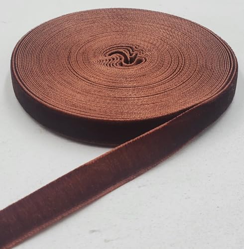 Image of 10 Yards Velvet Ribbon Spool (Coffee, 3 /8 inch)