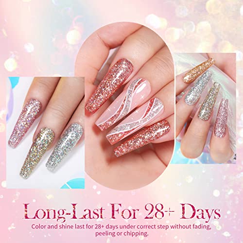 BORN PRETTY UV Gel Nagellack Glitzer, UV Nagellack Glitzer Shellac Nagellack Nagellack Einweichen UV Nagellack Sparkly… – Bild 4