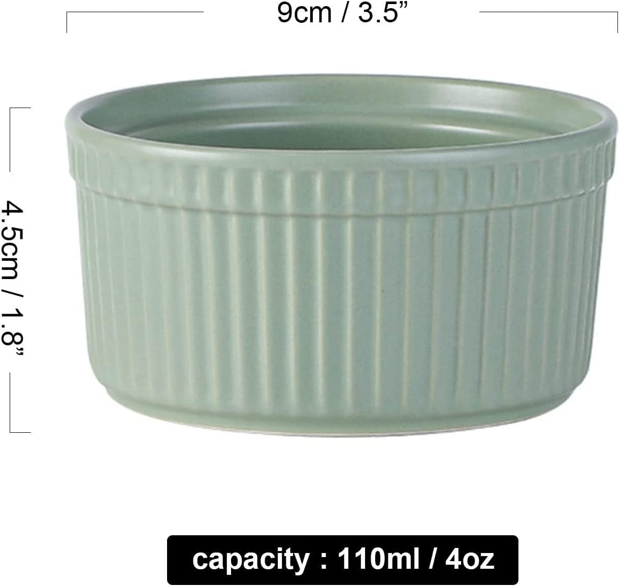 Bol à soupe, bol à riz, bol à déjeuner, ensemble de ramequins, 120 ml, ramequins à crème brûlée, plats à soufflé allant au four, ramequins à soufflé, ramequins for friteuse à air-rose-lot de 2 ( Color