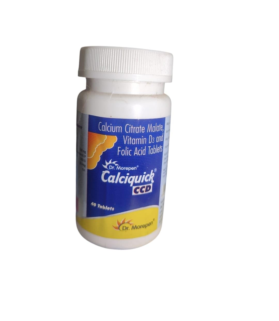 Calciquick CCD Calcium Citrate Malate, Vitamin D3 and Folic Acid Tablets, 40 Tablets-image-44