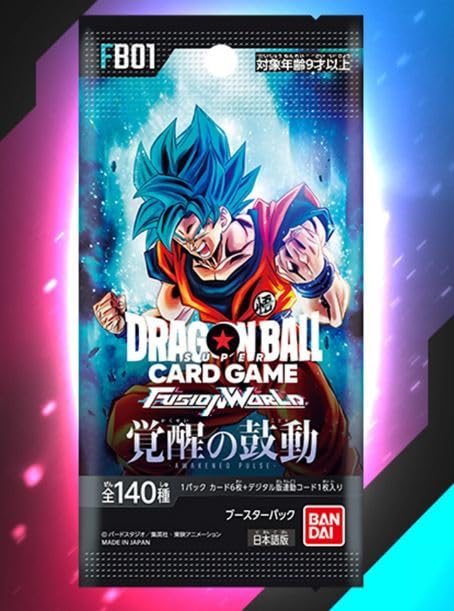 Booster Dragon Ball Super Fusion World FB-01 - Japonais - 12 Cartes + Protection Heartforcards