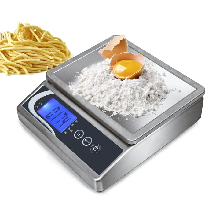 MBH – Balanza industrial INOX compacta capacidad 10 kg/resolución 1 g para hostelería. Báscula profesional de acero inoxidable, resistente al agua IP67, para panadería y pastelería.
