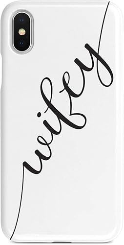 Inspired Cases - Compatible con iPhone Xs Max - Funda protectora con textura 3D para Apple iPhone Xs Max - Esposo y esposa - Wifey