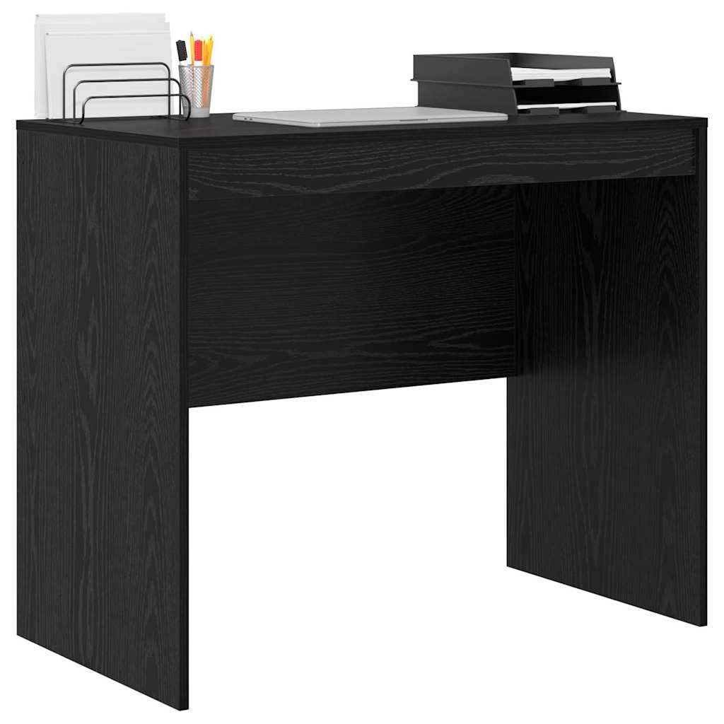 vidaXL Desk Black Oak 90 x 50 x 76 cm, Compact Desk, Modern Style, Ergonomic Workspace, Functional Writing Table, Durable Indoor Furniture for Small Rooms — image 1
