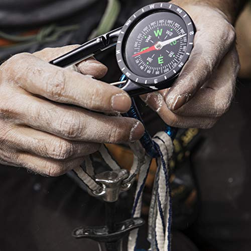 CLISPEED Bússola de Acampamento Mosquetão Multifuncional Bússola Com Clipe de Travamento Automático