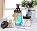 SheeChung Mason Jar Foaming Soap Dispenser-Rustproof Stainless Steel Lid & Foaming Soap Pump, Refill Foam Hand Soap Dispenser Glass for Bathroom Kitchen Vanities, Countertops-Bronze (1 pk)