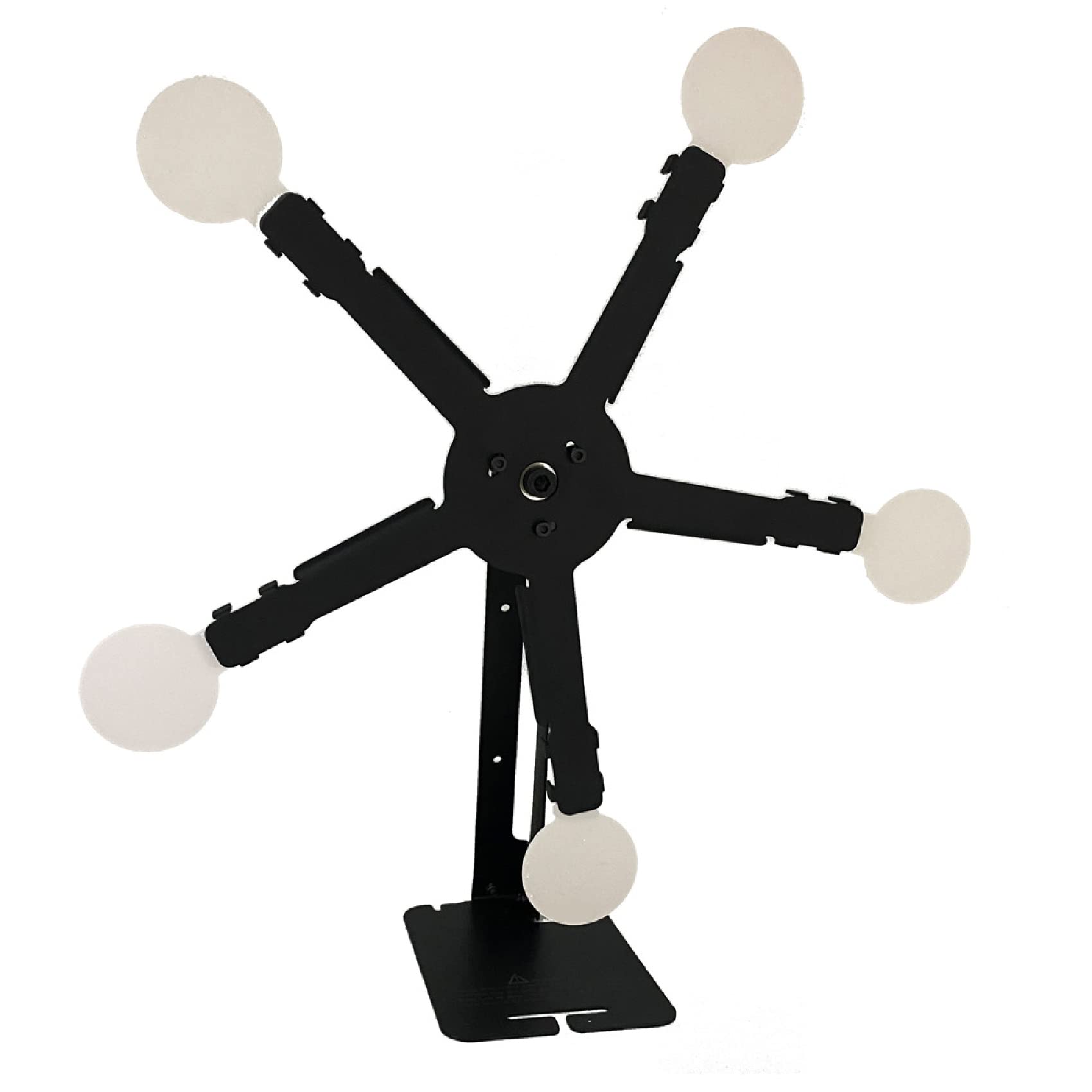 ADORZ Metal Shooting Target Stand, Shooting Target with Five 2.1'' (5.3cm) Carbon Steel Shooting Targets That Automatically Spin On Hit, Requires Manual Reset