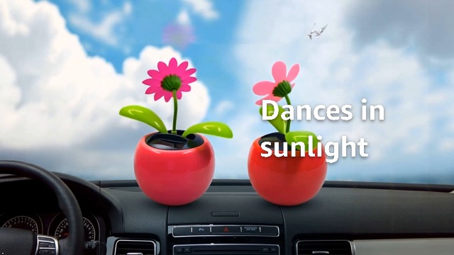 Amazon.com: Orange Solar Dancing Flower Car Dashboard Decorations