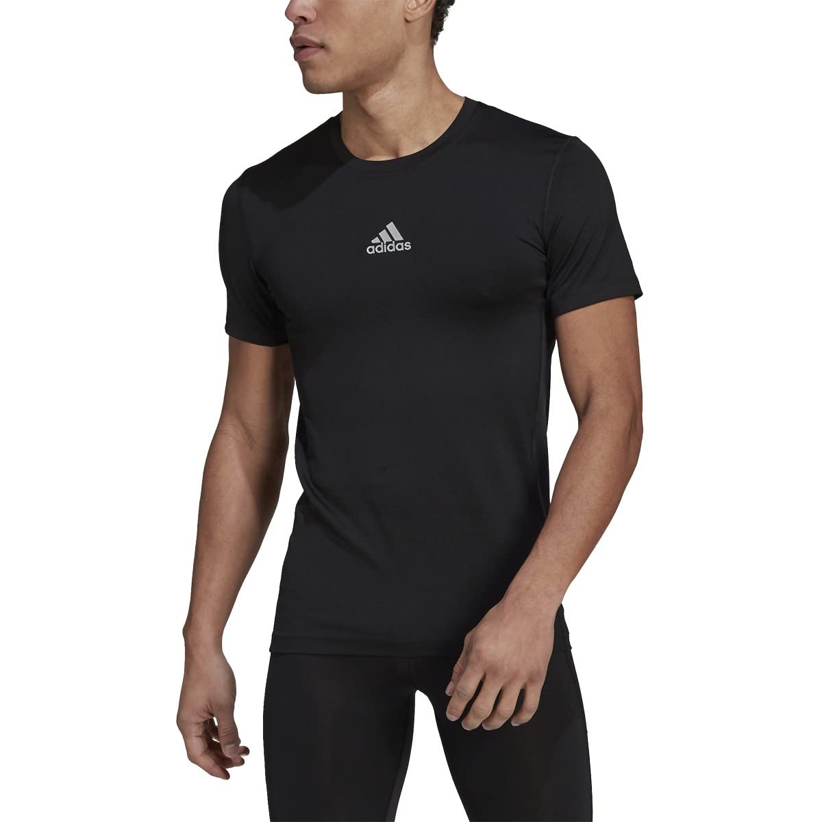 Adidastechfit Compression Short Sleeve Skinny Fit Top Mens Soccer