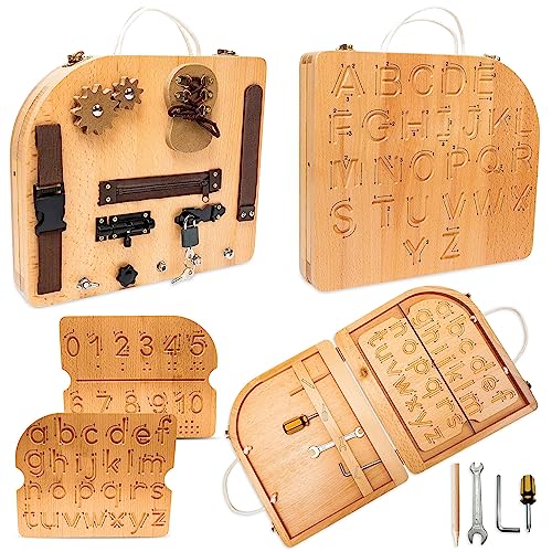 4 In 1 Montessori Busy Board Toys For 3+ Years Old 4 In 1 Learning Toy For 4 Years Old Toddler Toys Age 3-4 Boys Girls Tracing Screwdriver Board Set Sensory Board Toddler Montessori Toys Age … #TOP1
