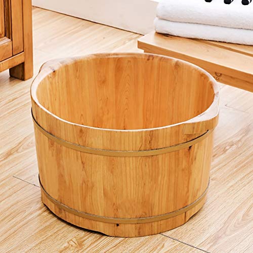 Spa de pies en barril de madera para pedicure y baño miniatura 5