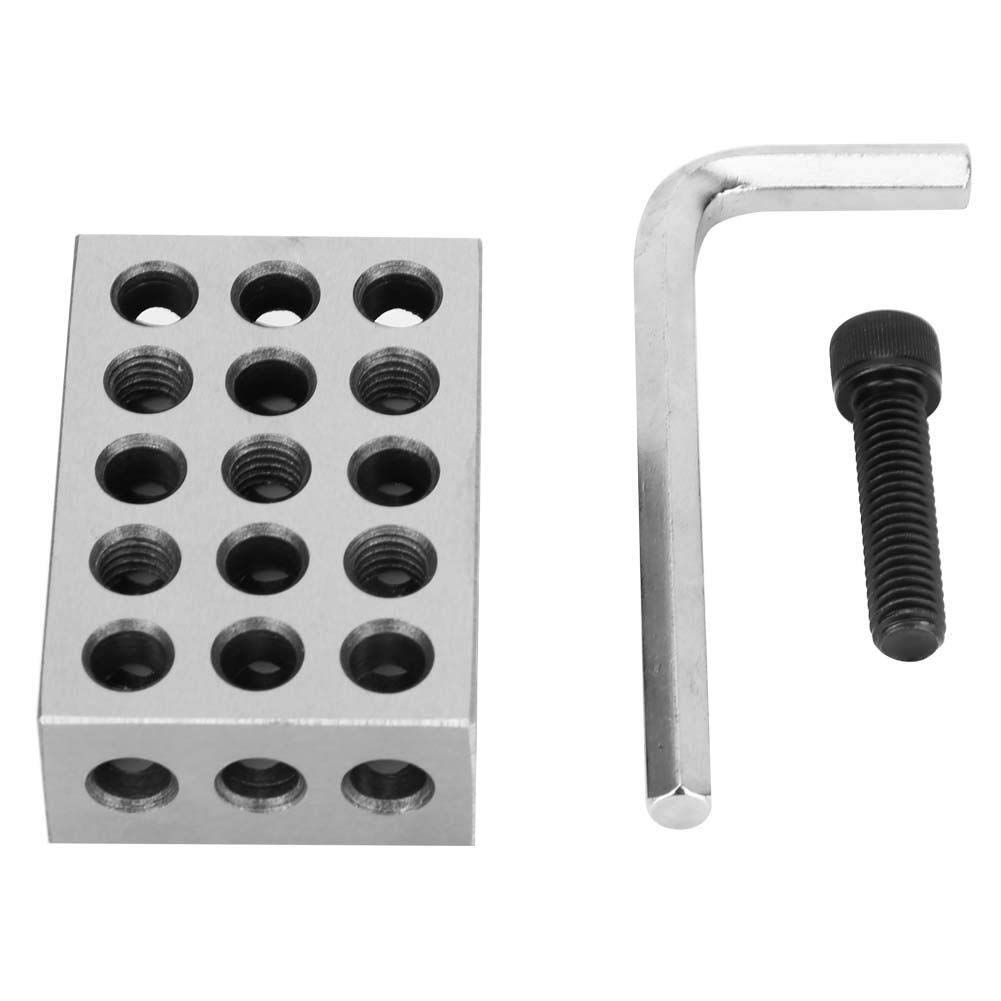 Broco Blocchetti 1-2-3 Blocco di precisione abbinati fresatura macchinista 23 fori con viti Wrench Caso