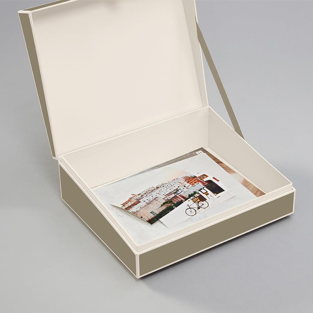 Semikolon 370087 Dokumentenbox - Aufbewahrungs-Box für Dokumente A4, 31,5 x 26 x 10 cm - fango beige