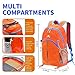Orange Hiking Backpack Ultralight Waterproof Foldable- 20L Lightweight Day Pack for Outdoor Camping and Travel Backpack for Women and Men