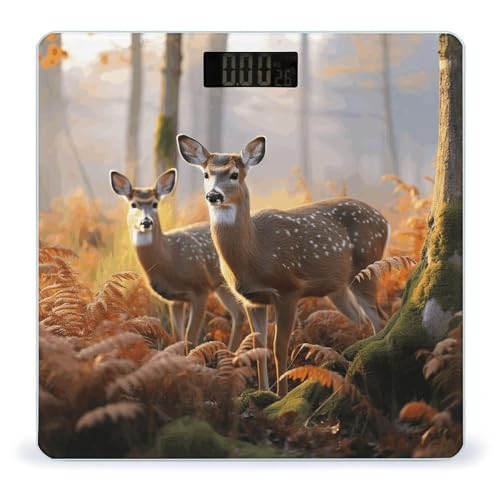Balanza digital de baño con vidrio templado 26x26 cm miniatura 1