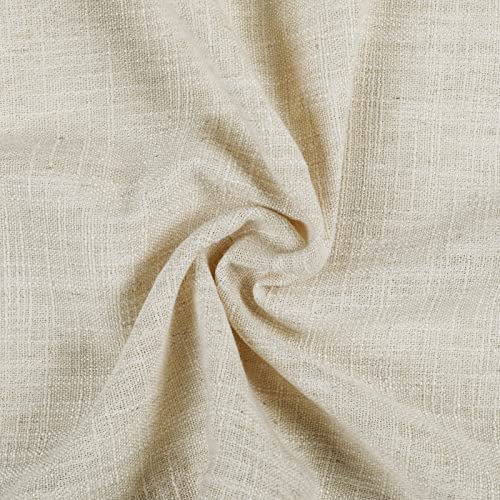 Image of TWOPAGES 42 inch inch W x 45 inch inch L Linen Blend Cafe Curtains for Kitchen Window, Light Filtering Pinch Pleated Tier Curtains, Modern Farmhouse Half Window Curtains for Bathroom, Sand Beige, 2 Panels