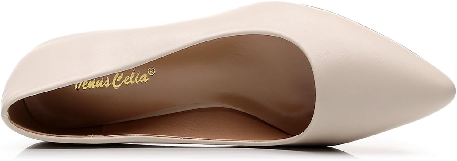 VenusCelia Women's Rokoko Pump Kitten Heel Shoe - Image 4