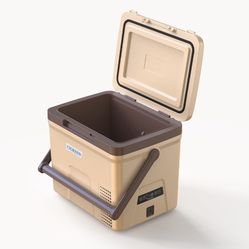 CIGREEN Car Refrigerator 12V Portable Refrigerator 21 Quart Freezer Compressor Cooler 12V/24V DC 110-240V AC for Fishing Outdoor Camping RV Truck Travel