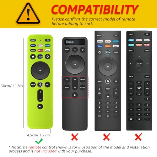 Image of [2Pack] Climberer Cover for VIZIO XRT260,Smart TV Remote Control Replacement Glow in Dark Protective Skin Case - Blue & Green (XRT260)
