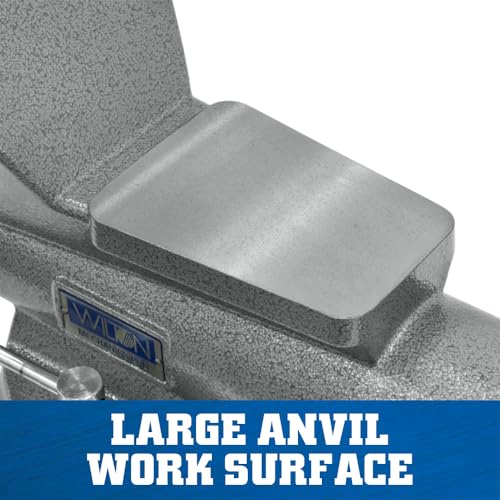 Image of Wilton Mechanics Pro Bench Vise, 10 inch Jaw (Width-12 inch, Opening-5-1 /4 inch) Throat (Model 8100M), Gray
