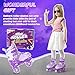 Nattork Kids Roller Skates for Girls Kids, 4 Sizes Adjustable Girls Roller Skates for Ages 3-12 with Light up Wheels & Safety Protection - Cool Birthday Gift for Indoor Outdoor Sports