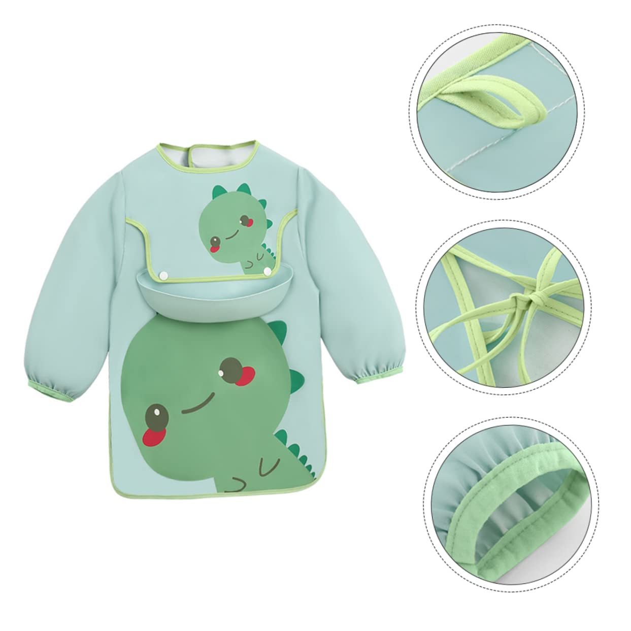 TOYANDONA 3stücke Eating Smock Wasserdichte Kleinkinder-schürze Mit Niedlichem Cartoon-design Und Malen Schützt Die Kleidung Vor Flecken Einfach Zu Reinigen Und Schnell Trocknend