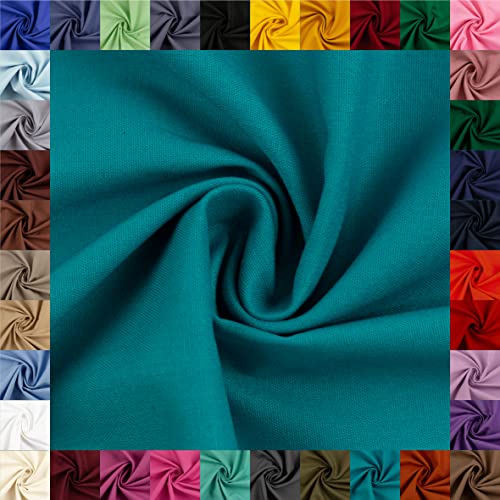 Tissu de coton uni bleu pétrole coupon 2m matériel couture loisirs créatifs