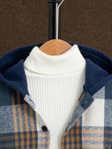 Boys Zip Up Hoodie Sherpa Fleece Lined Hooded Jacket Coat with Pockets3