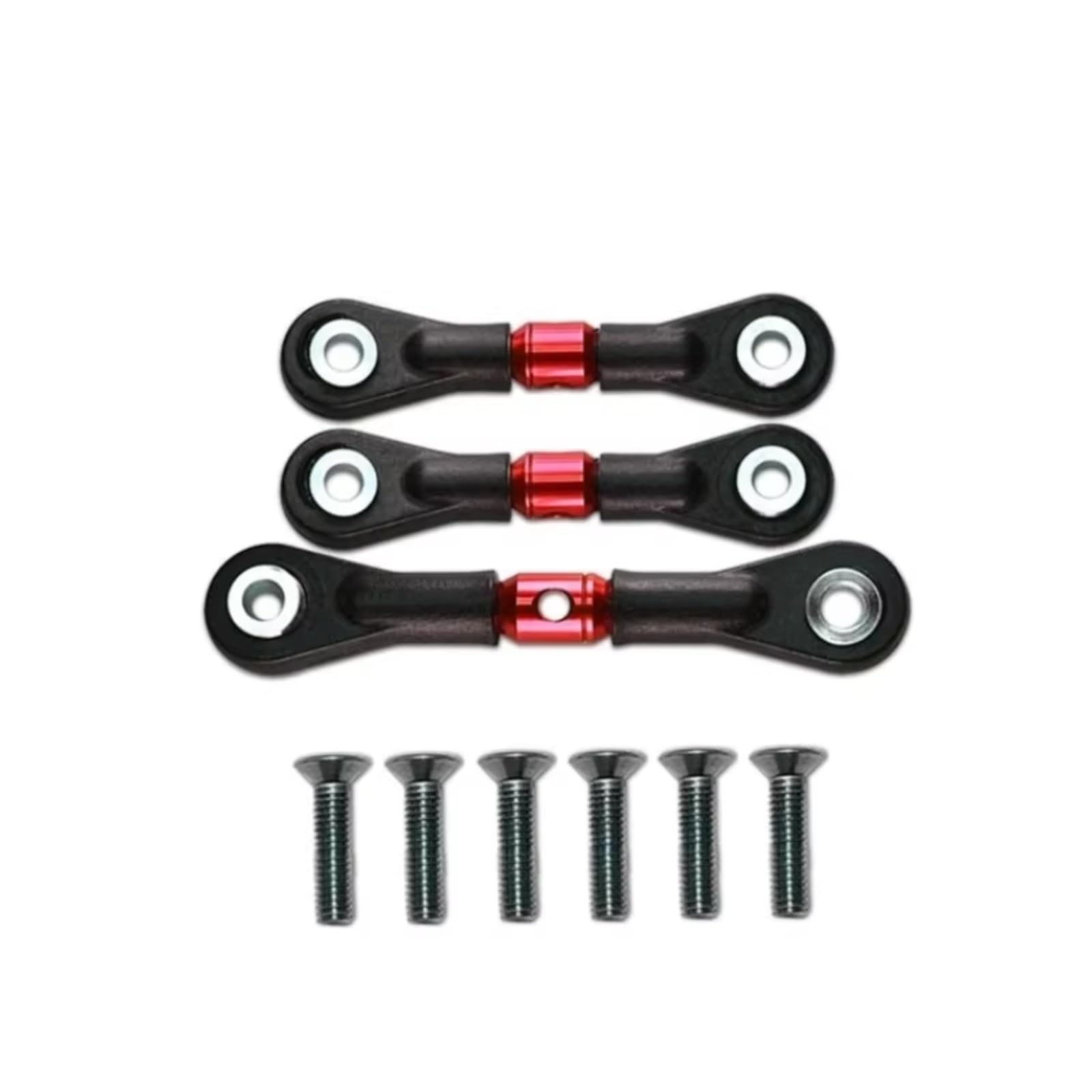 Rc Special Connecting Rod for Tamiya for TT-02 TT-02T TT02T 1/10 3pcs Steering Link Rod Servo Rod RC Car Tracked Vehicles Parts and Accessories Upgrades Replacement Use(Red)