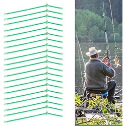 Aparejo Antienredos Surfcasting Zuroki 20 Piezas Plásticos Conector de Equilibrio de Pesca Antienredos de Accesorio 22cm, Verde.