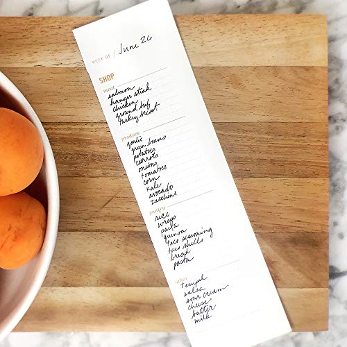 “What’s for Dinner?” Weekly Meal Planner with Tear Off Grocery Shopping List - 50 Sheets, 6 x 9”, Magnetic Meal Planning Pad for Fridge, Kitchen and Home