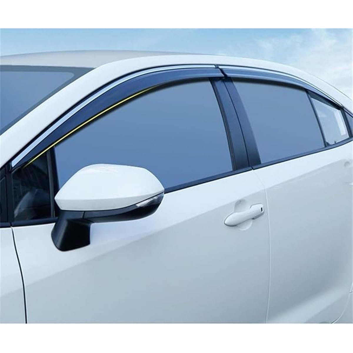 4X Windabweiser für Foton Tunland 7/9 Pickup MK1 2024+, Regen Sonnenschutz Auto Fenster-Visiere Autofenster Sonnenschutz Regenabweiser Deflektoren