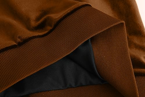 Image of Mens Faux Suede Bomber Jacket Varsity Jacket Windbreaker Vintage Casual Lightweight Leather Coats Jackets