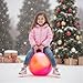 ZOOJOY Hopper Ball for Kids, 18In Bouncy Ball with Handle, Orange Clouds Girls Toys for Indoor Outdoor Active Play, Best Inflatable Balance Hopping Toys for Girls Boys Gifts 3 4 5 6 7 8 9 Yr Old