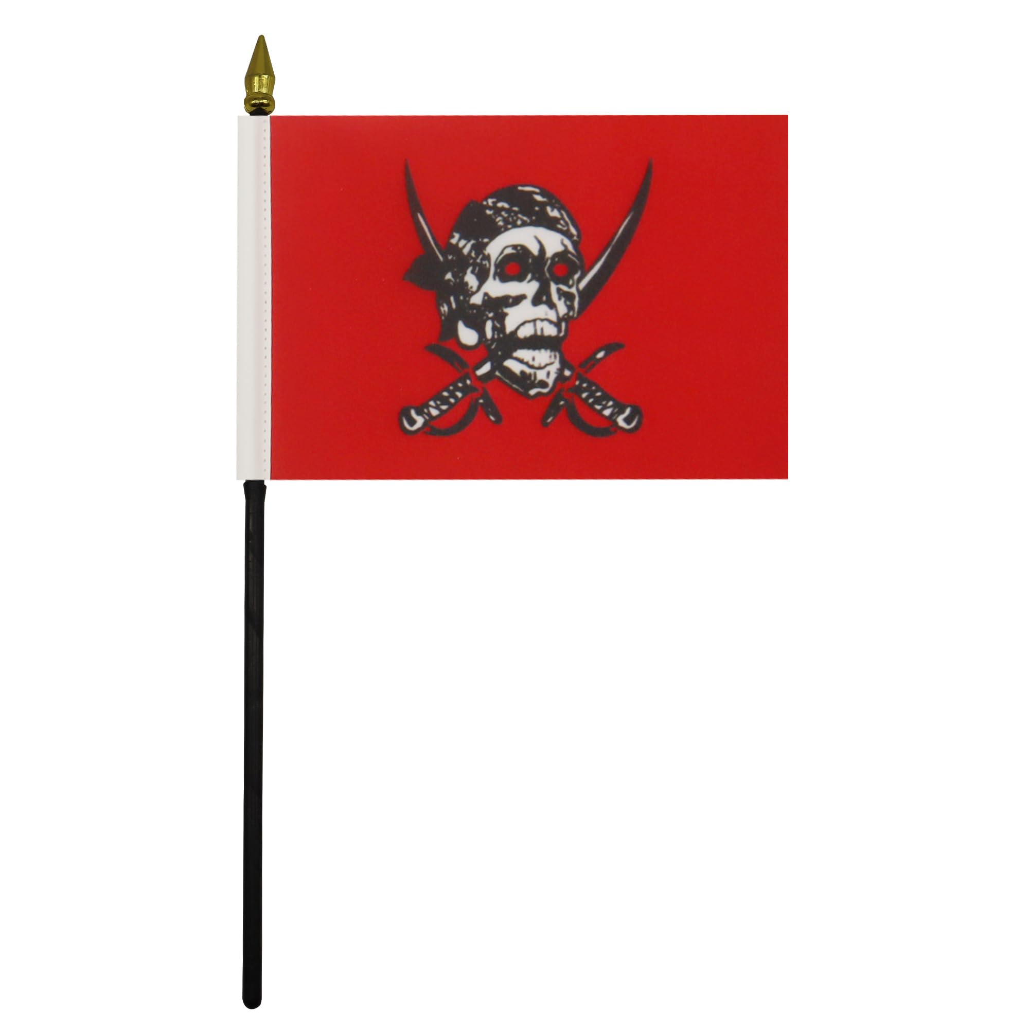 AZ FLAG, Pirate Red Skull Table Flag 4'' x 6'', Pirates Mini Desk Flag 100% Polyester 15 x 10 cm - Image 2