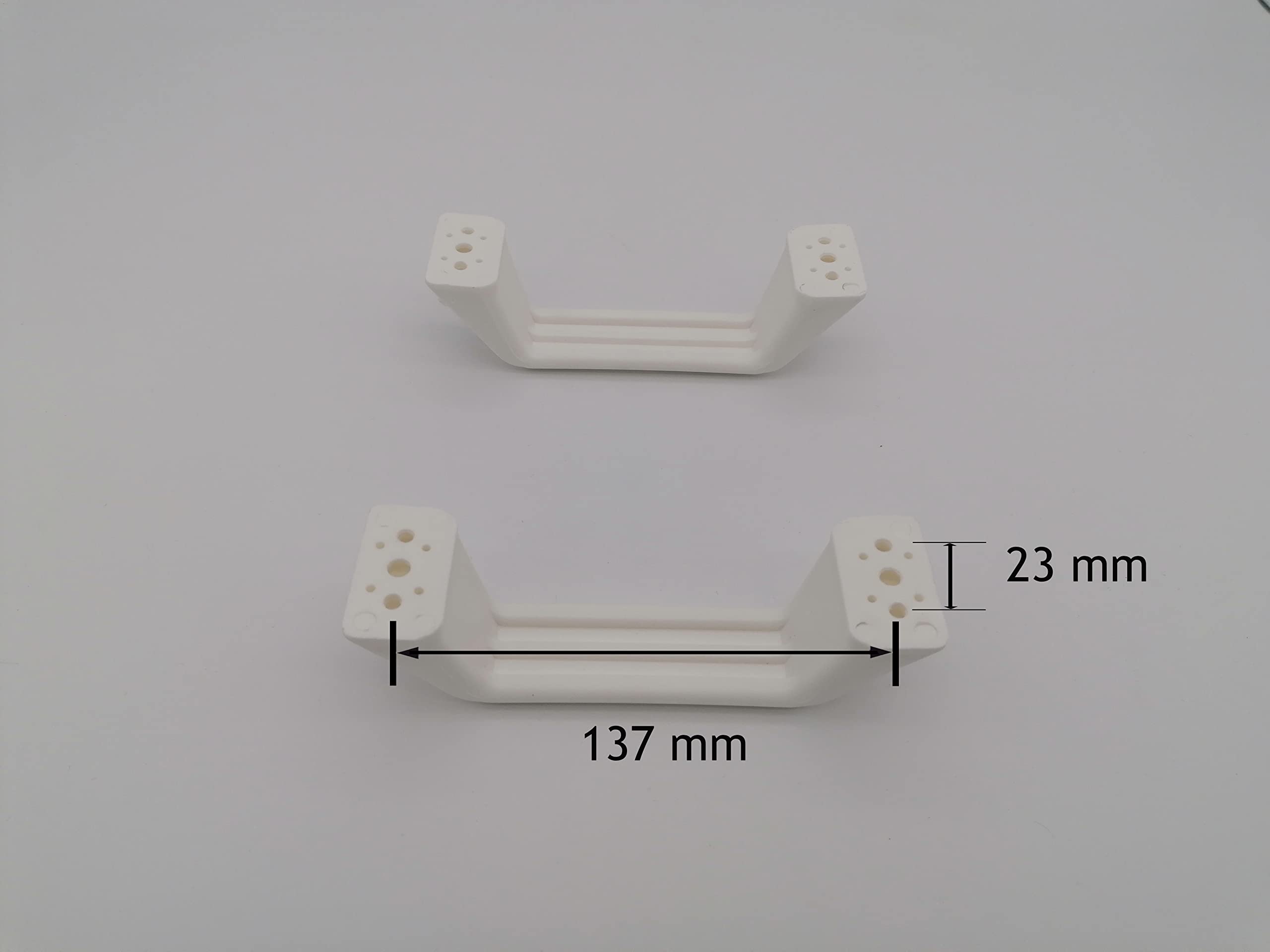 CR-MOESANCO® Set di 2 maniglie di parcheggio per roulotte o rimorchio bianche