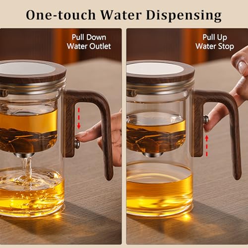 Enchant Tea Pot - 800ml/27.1oz Witchcraft Magic Glass Teapot, Magnetic Water Separation Design, Borosilicate Infuser Pot with Strainer for Loose Leaf & Herbal Teas, Ideal for Tea Maker - Image 5