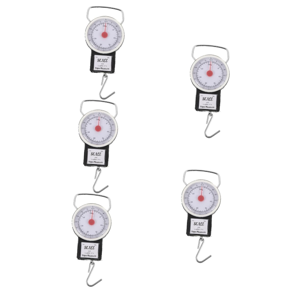 ULTECHNOVO 5piezas Báscula De Equipaje Manual Portátil Escala De Muelle De Herramienta De Viaje Ligera Para Pesaje De Maletas y Equipos De Pesca