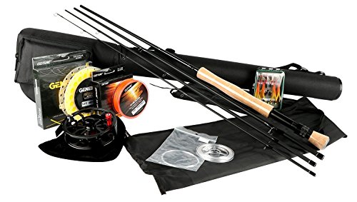 Goture para Pesca con Mosca Rod y Carrete Combos para Agua Salada Agua Dulce 5/6 y 7/8 para Principiantes y Pescador Pesca con Mosca Vuela señuelos Kit Completo con caña Caso