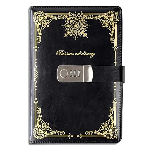 Kairuiying Diary with Lock for Women, Writing Journal with Lock - Combination Locking Notebook, Cute Diary for Teen Girls, Blue A5 Notebook Organizer, Premium Leather Locked Journals, Secret Diaries