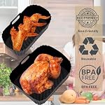 Silicone Air Fryer Liners for TFAL and Philips Dual Basket 5.2L/3.1L, Reusable Accessories for T-fal Dual Easy Fry XL 8.7Qt, Airfryer Liners Accessories