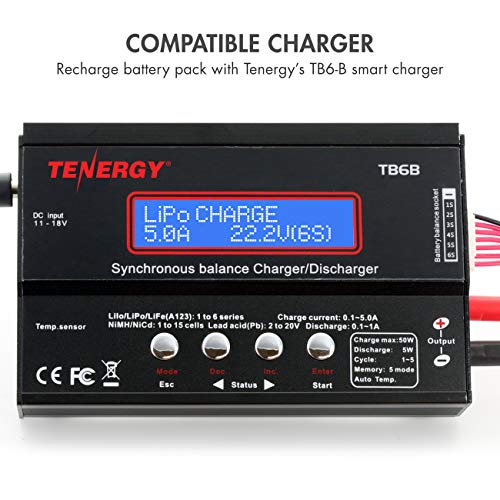 Tenergy NiMH Receiver RX Battery with Hitec Connectors 6V 2000mAh High Capacity Rechargeable Battery Pack for RC Airplanes/RC Aircrafts and More