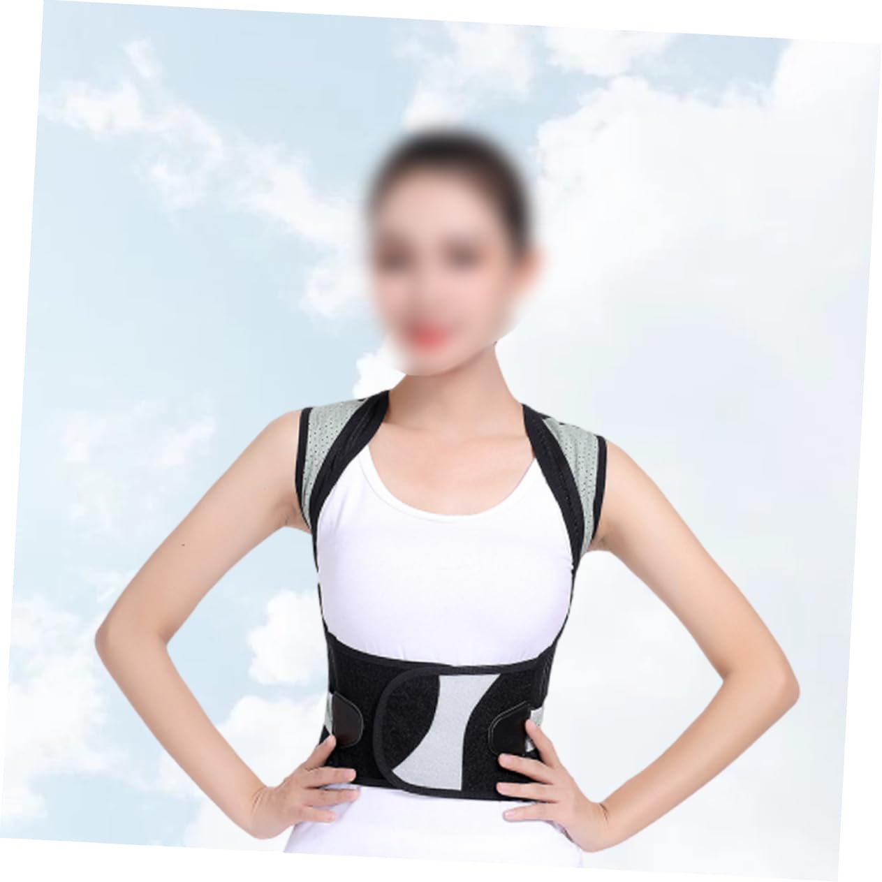 FRCOLOR Humpback Posture Lumbar Support Posture Belt for Sitting Posture Lightweight Belt for Men Women