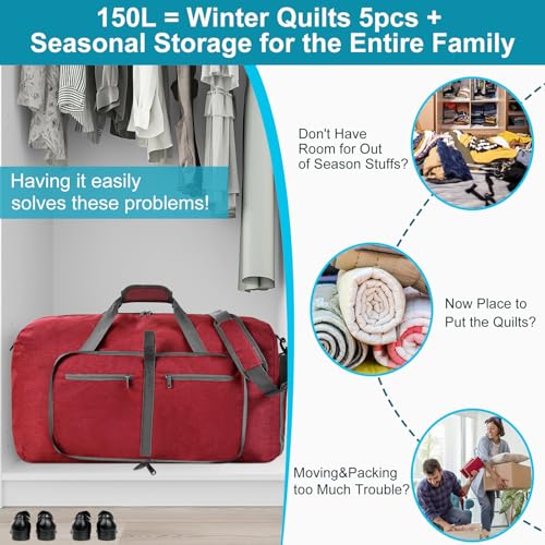 Image of Felipe Varela Foldable Duffle Bag for Travel Weekend Overnight Gym Camping