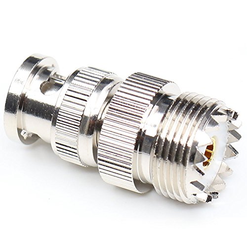 Adaptador coaxial BNC macho a UHF hembra, pack 2 unidades miniatura 4
