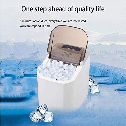Fabricadora de hielo portátil eléctrica 10Kg/24H acero inoxidable miniatura 4