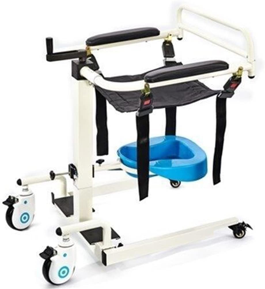 Patient Transfer Lifter Wheelchair Lifts for Home Portable Patient Lifter Toilet Chair Shower Wheelchair Height Adjustable Aid for Bathroom and Toilet