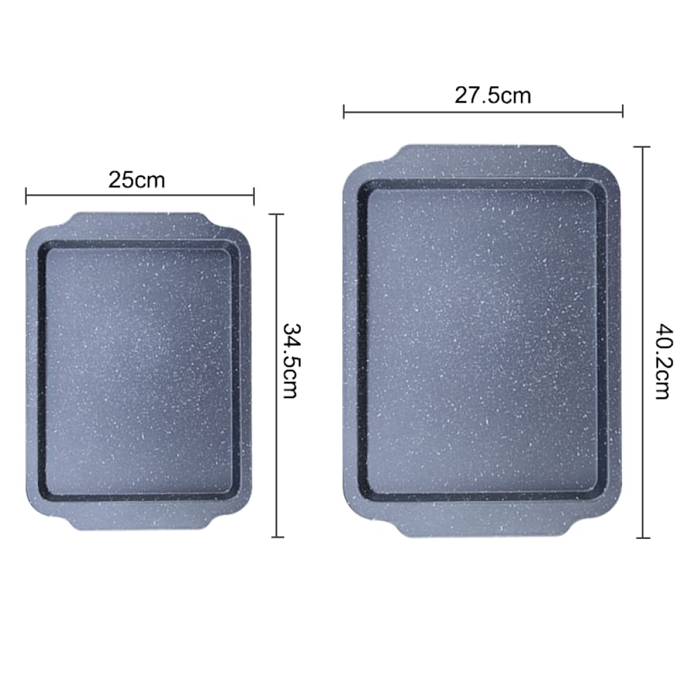 Carbon Steel Oven Tray Rectangle Cookie Sheet Baking Tray Patisserie Pan Pastry Tool Bakeware(L)