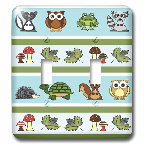 Interruptor doble diseño bosque 3dRose para dar vida a la habitación infantil 2